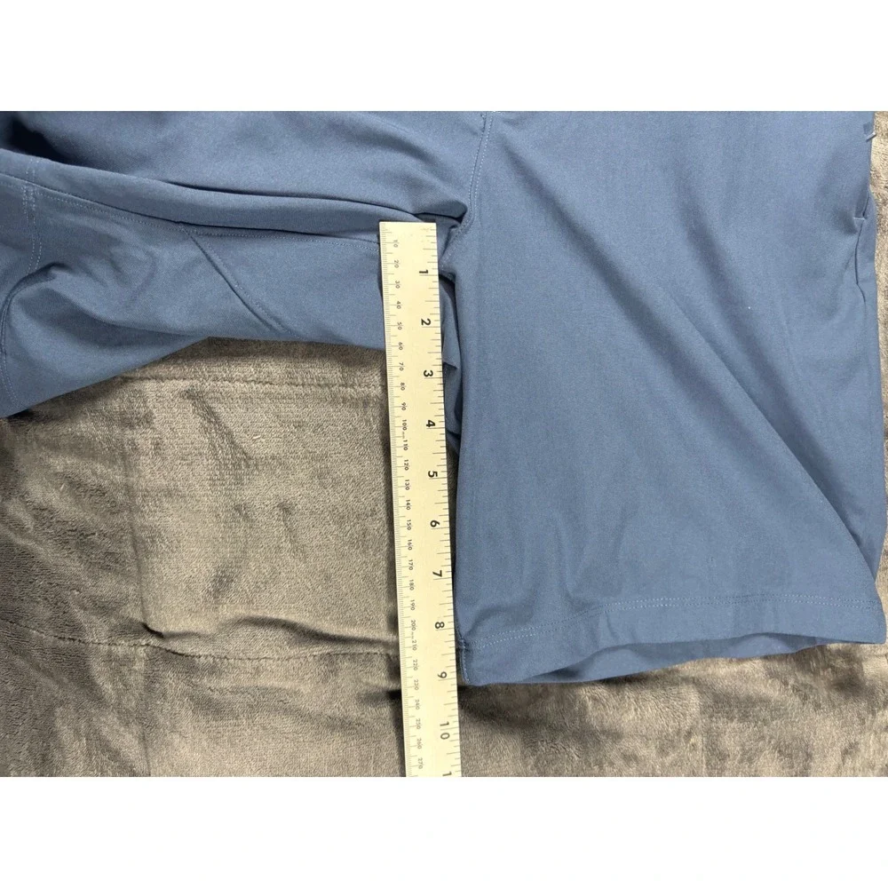 Lululemon Commission Shorts 33 Blue Gray Golf Commuter Technical Stretch LM7BMIS